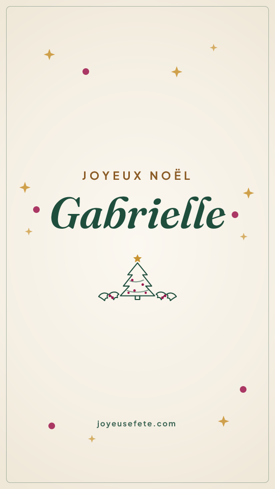 Image « Joyeux Noël Gabrielle » au format story