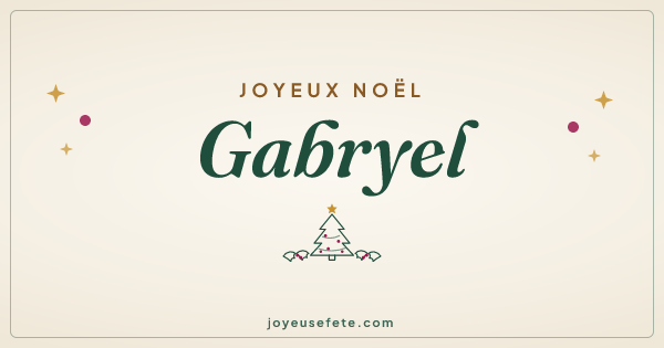 Image « Joyeux Noël Gabryel » au format large