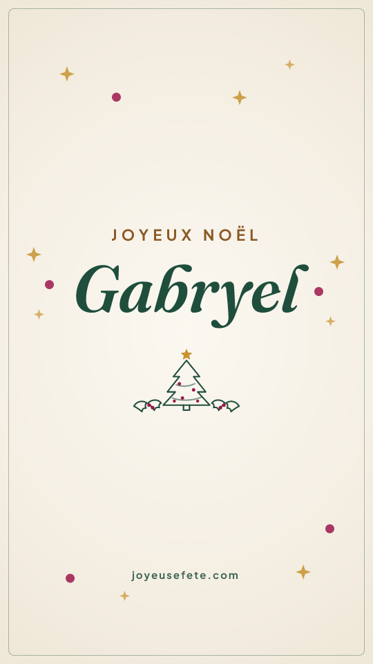 Image « Joyeux Noël Gabryel » au format story
