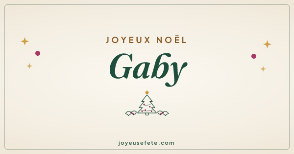 Image « Joyeux Noël Gaby » au format large