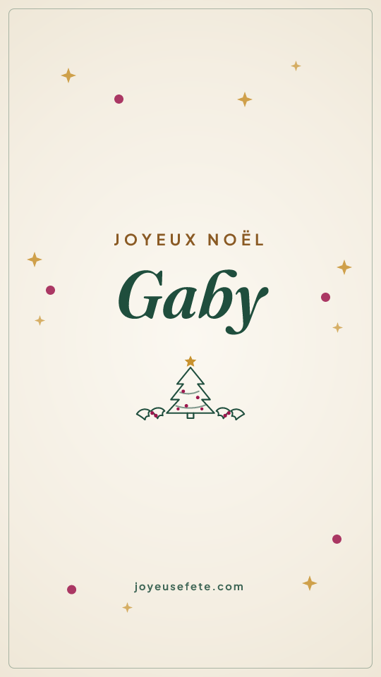 Image « Joyeux Noël Gaby » au format story