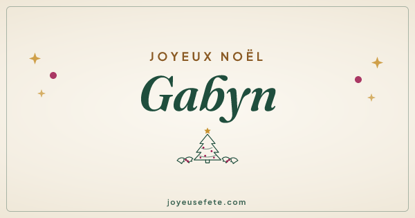 Image « Joyeux Noël Gabyn » au format large
