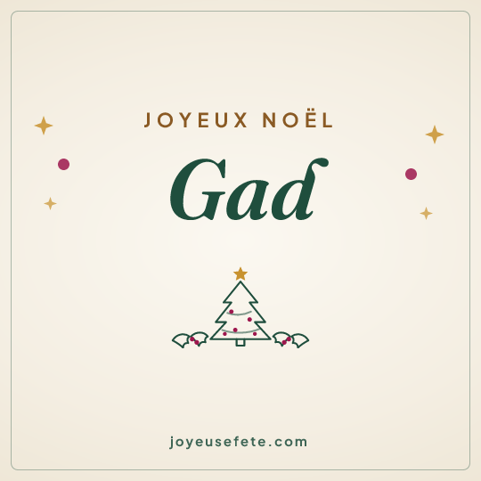Image carrée « Joyeux Noël Gad » pour WhatsApp