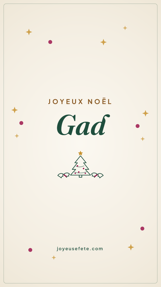 Image « Joyeux Noël Gad » au format story