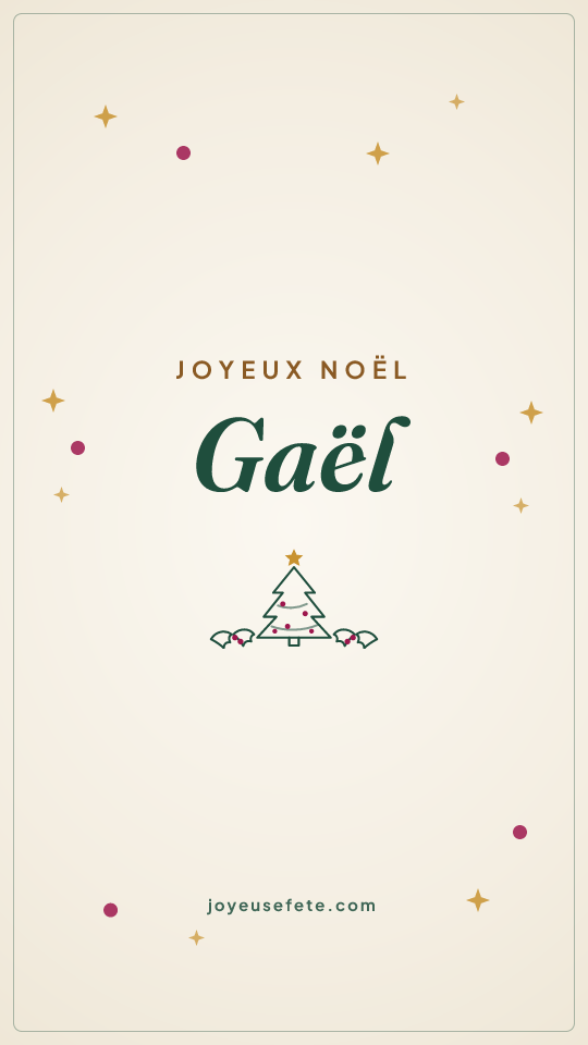 Image « Joyeux Noël Gaël » au format story