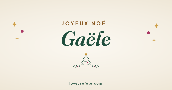 Image « Joyeux Noël Gaële » au format large