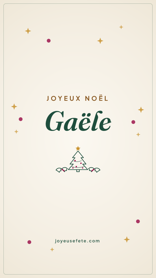 Image « Joyeux Noël Gaële » au format story