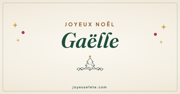 Image « Joyeux Noël Gaëlle » au format large