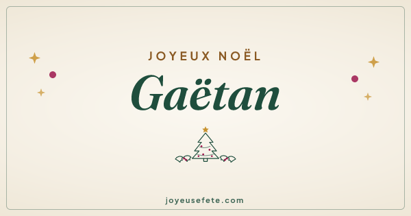 Image « Joyeux Noël Gaëtan » au format large