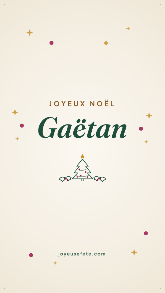 Image « Joyeux Noël Gaëtan » au format story