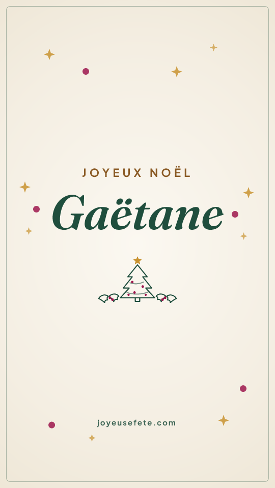 Image « Joyeux Noël Gaëtane » au format story