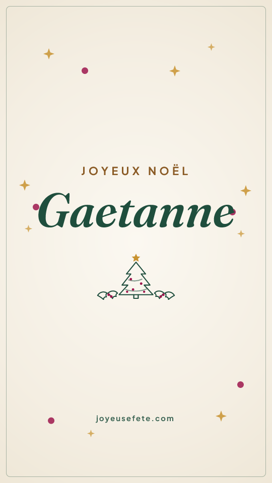 Image « Joyeux Noël Gaetanne » au format story