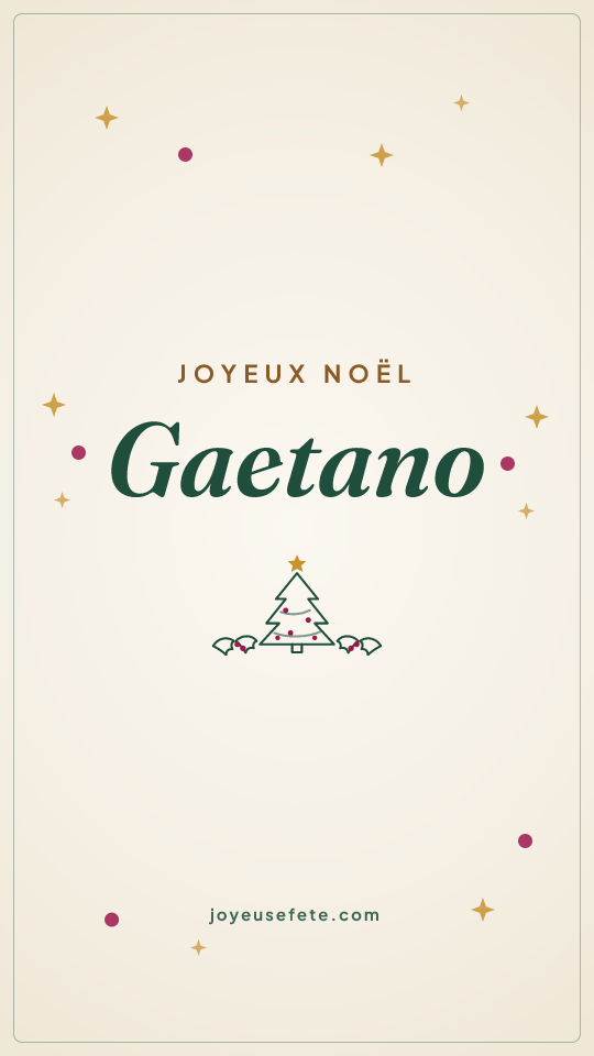 Image « Joyeux Noël Gaetano » au format story