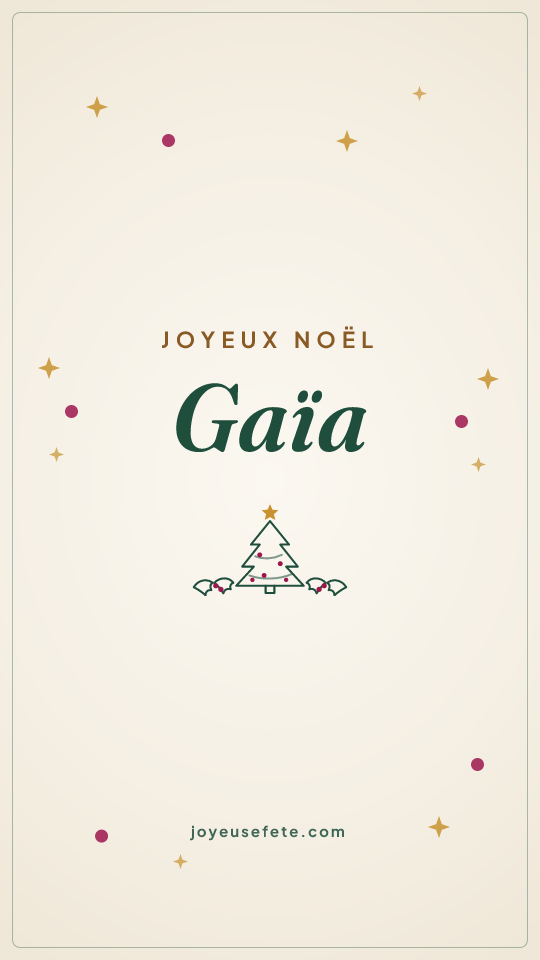 Image « Joyeux Noël Gaïa » au format story