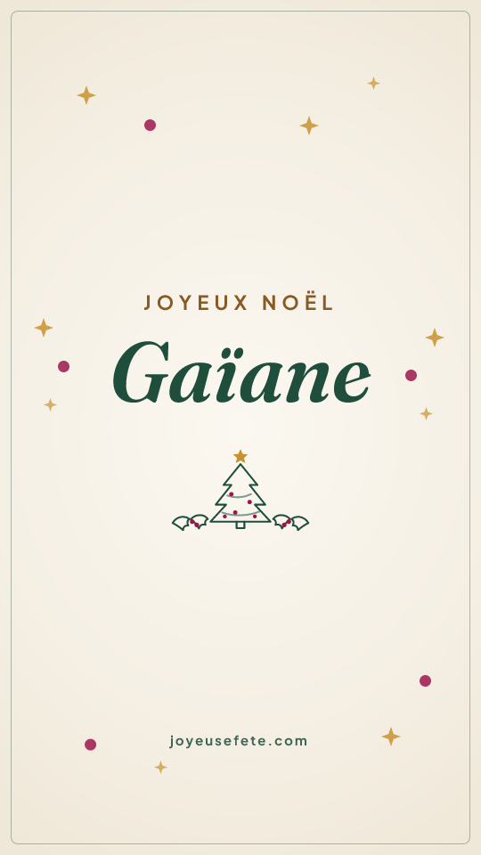 Image « Joyeux Noël Gaïane » au format story