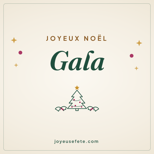 Image carrée « Joyeux Noël Gala » pour WhatsApp