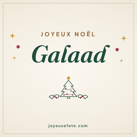 Image carrée « Joyeux Noël Galaad » pour WhatsApp