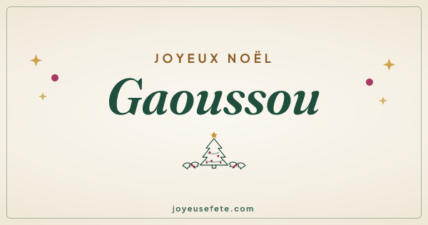 Image « Joyeux Noël Gaoussou » au format large