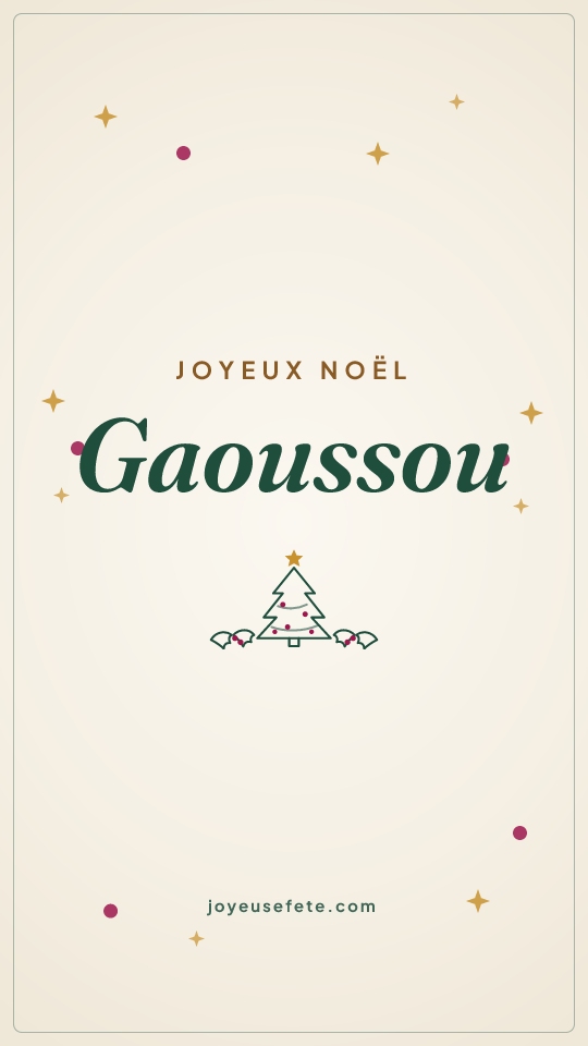 Image « Joyeux Noël Gaoussou » au format story