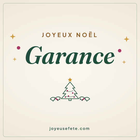 Image carrée « Joyeux Noël Garance » pour WhatsApp