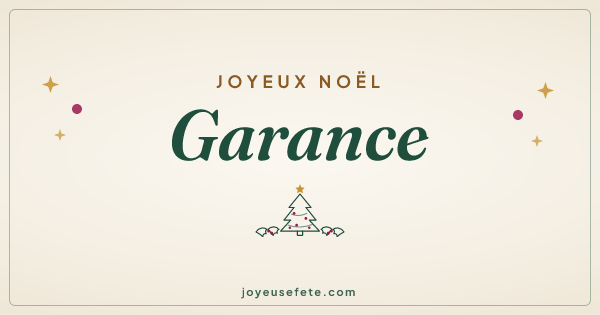 Image « Joyeux Noël Garance » au format large