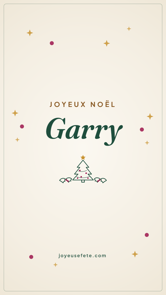 Image « Joyeux Noël Garry » au format story