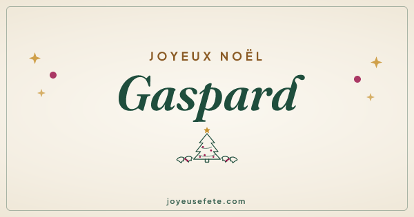Image « Joyeux Noël Gaspard » au format large
