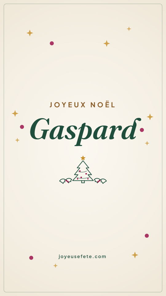 Image « Joyeux Noël Gaspard » au format story