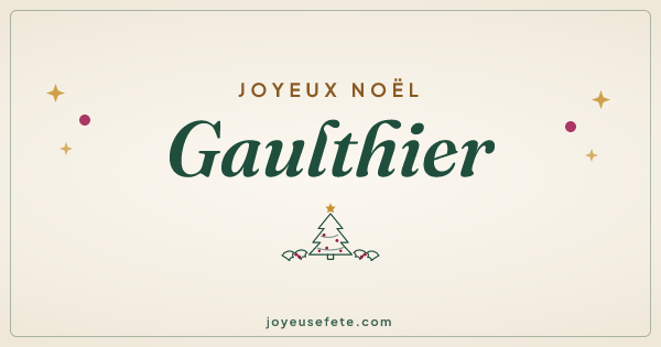 Image « Joyeux Noël Gaulthier » au format large