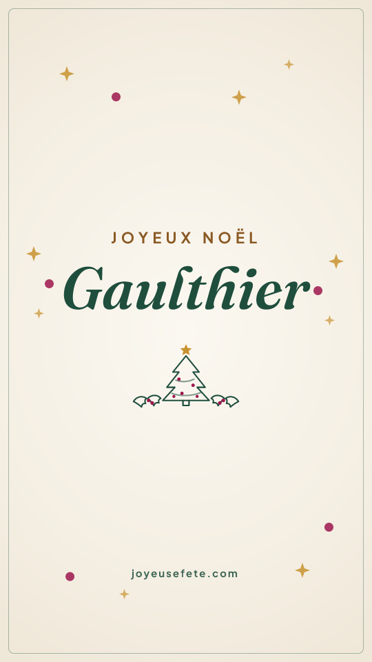 Image « Joyeux Noël Gaulthier » au format story