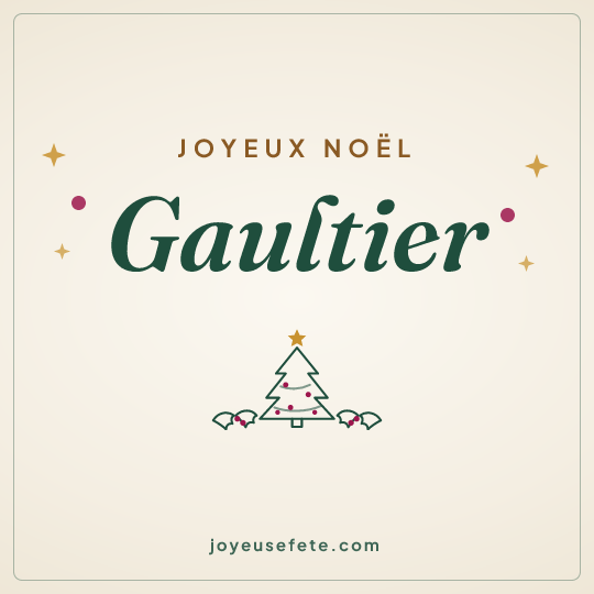 Image carrée « Joyeux Noël Gaultier » pour WhatsApp
