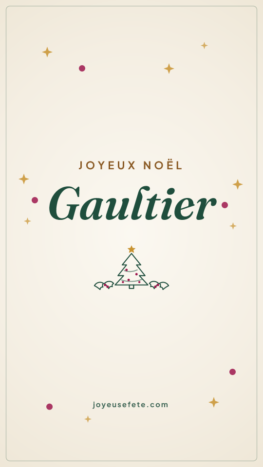 Image « Joyeux Noël Gaultier » au format story