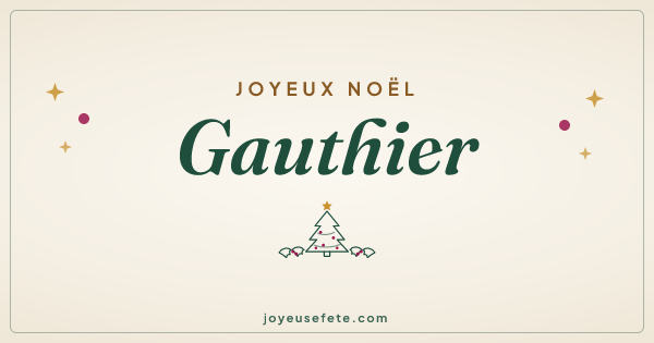 Image « Joyeux Noël Gauthier » au format large