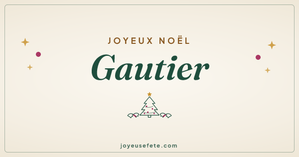 Image « Joyeux Noël Gautier » au format large