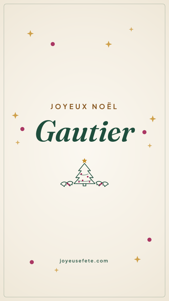 Image « Joyeux Noël Gautier » au format story