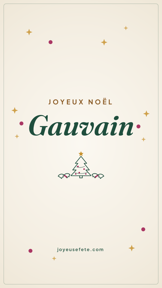 Image « Joyeux Noël Gauvain » au format story