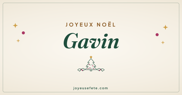 Image « Joyeux Noël Gavin » au format large
