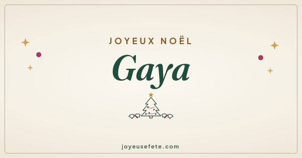 Image « Joyeux Noël Gaya » au format large