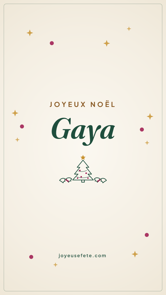 Image « Joyeux Noël Gaya » au format story