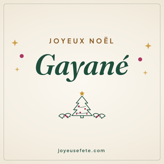 Image carrée « Joyeux Noël Gayané » pour WhatsApp