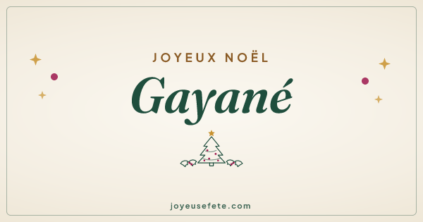Image « Joyeux Noël Gayané » au format large