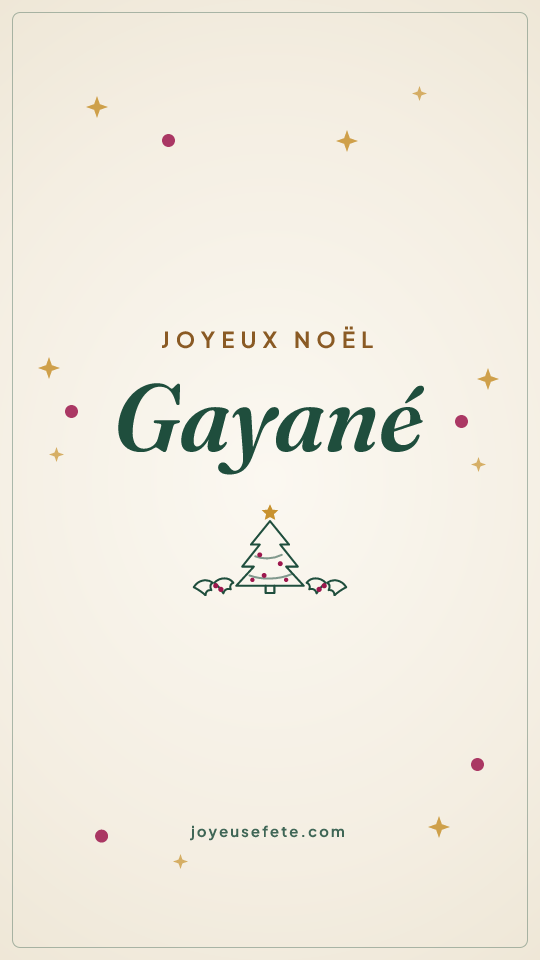 Image « Joyeux Noël Gayané » au format story