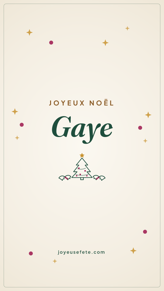 Image « Joyeux Noël Gaye » au format story