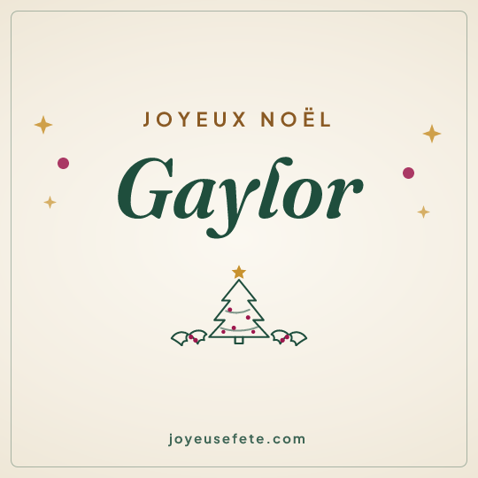 Image carrée « Joyeux Noël Gaylor » pour WhatsApp