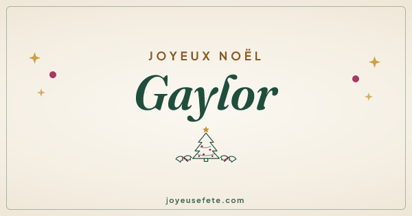 Image « Joyeux Noël Gaylor » au format large