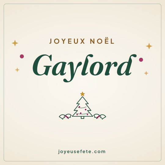 Image carrée « Joyeux Noël Gaylord » pour WhatsApp