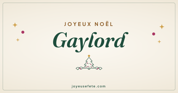Image « Joyeux Noël Gaylord » au format large
