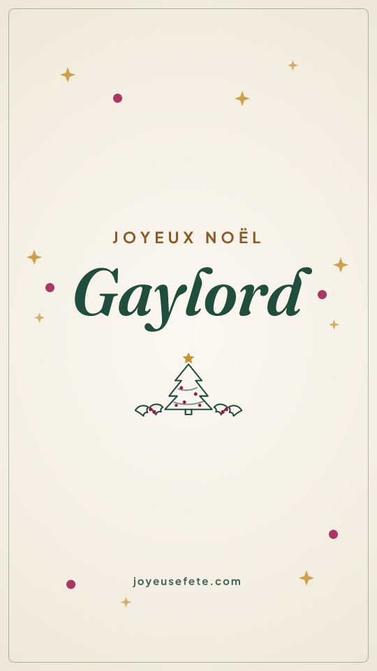 Image « Joyeux Noël Gaylord » au format story