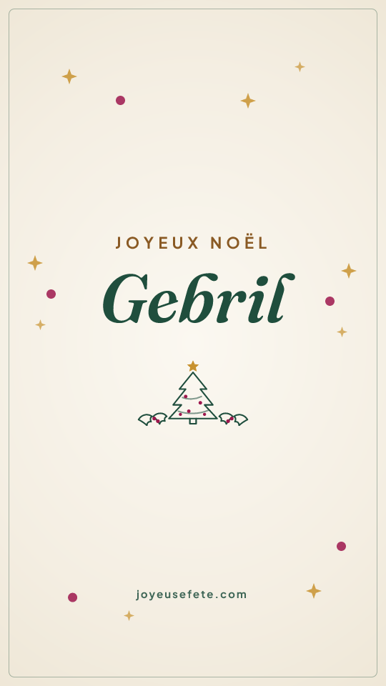 Image « Joyeux Noël Gebril » au format story