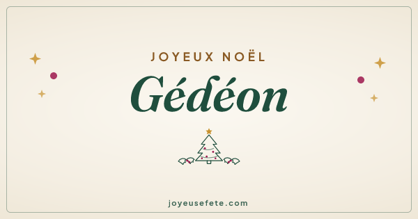 Image « Joyeux Noël Gédéon » au format large